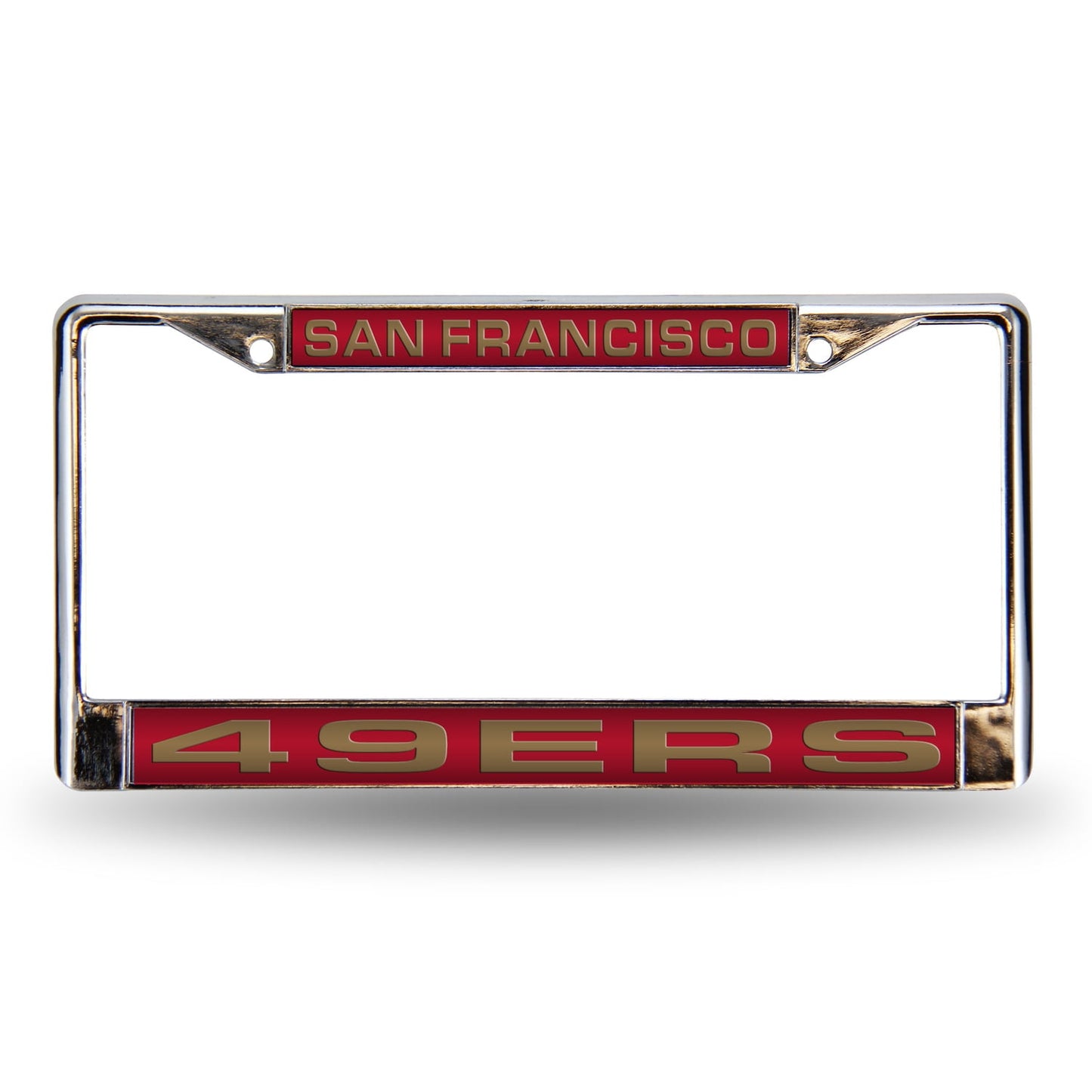 San Francisco 49ers License Plate Frame Laser Cut Chrome