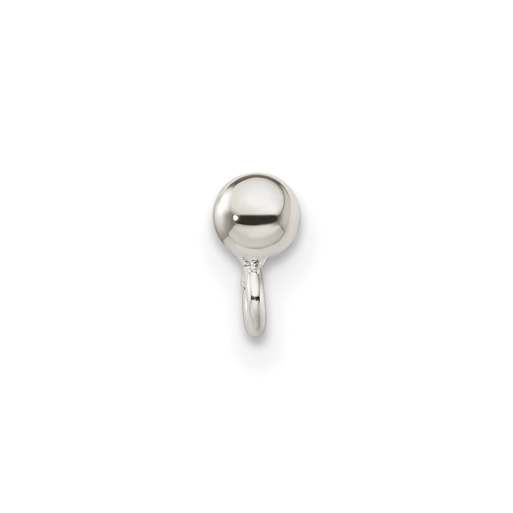 Sterling Silver Polished 3.0mm Ball w/ Ring Earring unfinished 12 pack