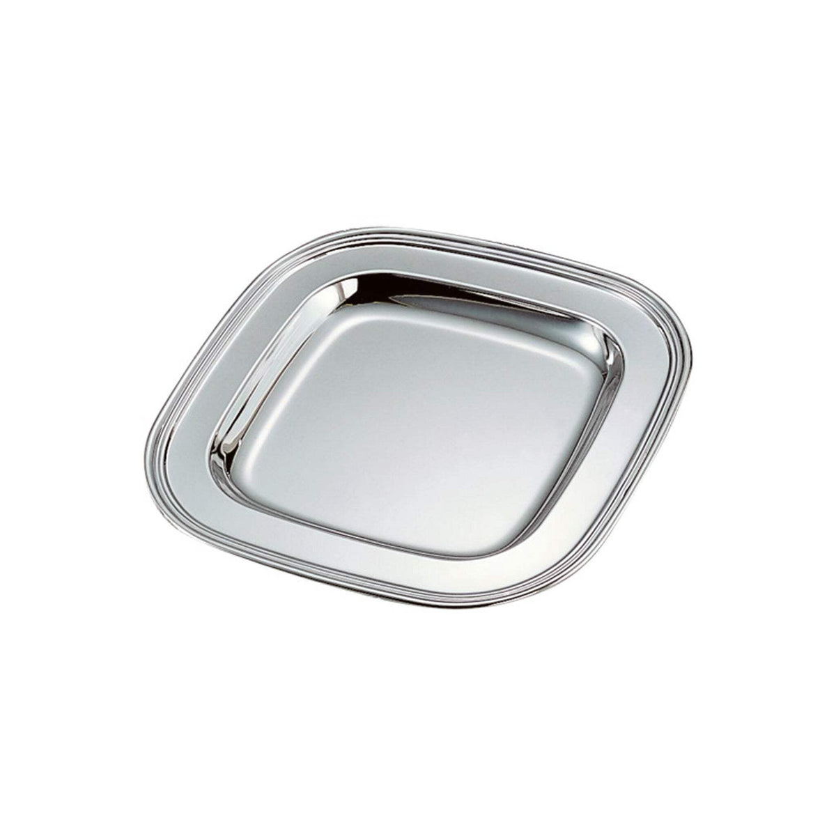 Creative Gifts International 8 in. Nickel Plated Square Tray - Silver