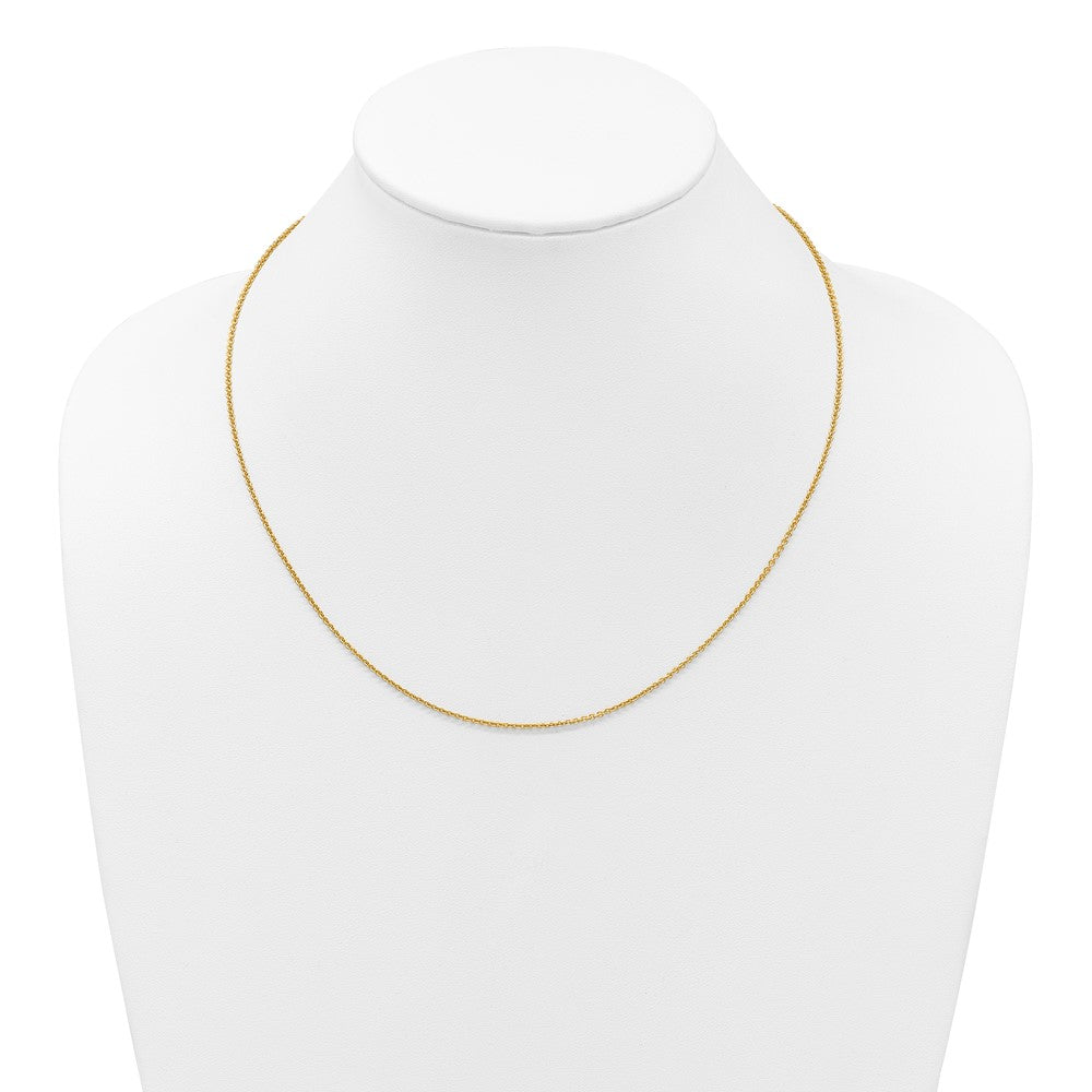 14K Adjustable 1.65mm Round Cable Chain
