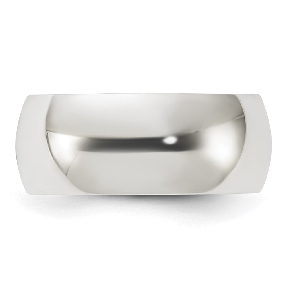 Sterling Silver 8mm Half Round Size 9.5 Band