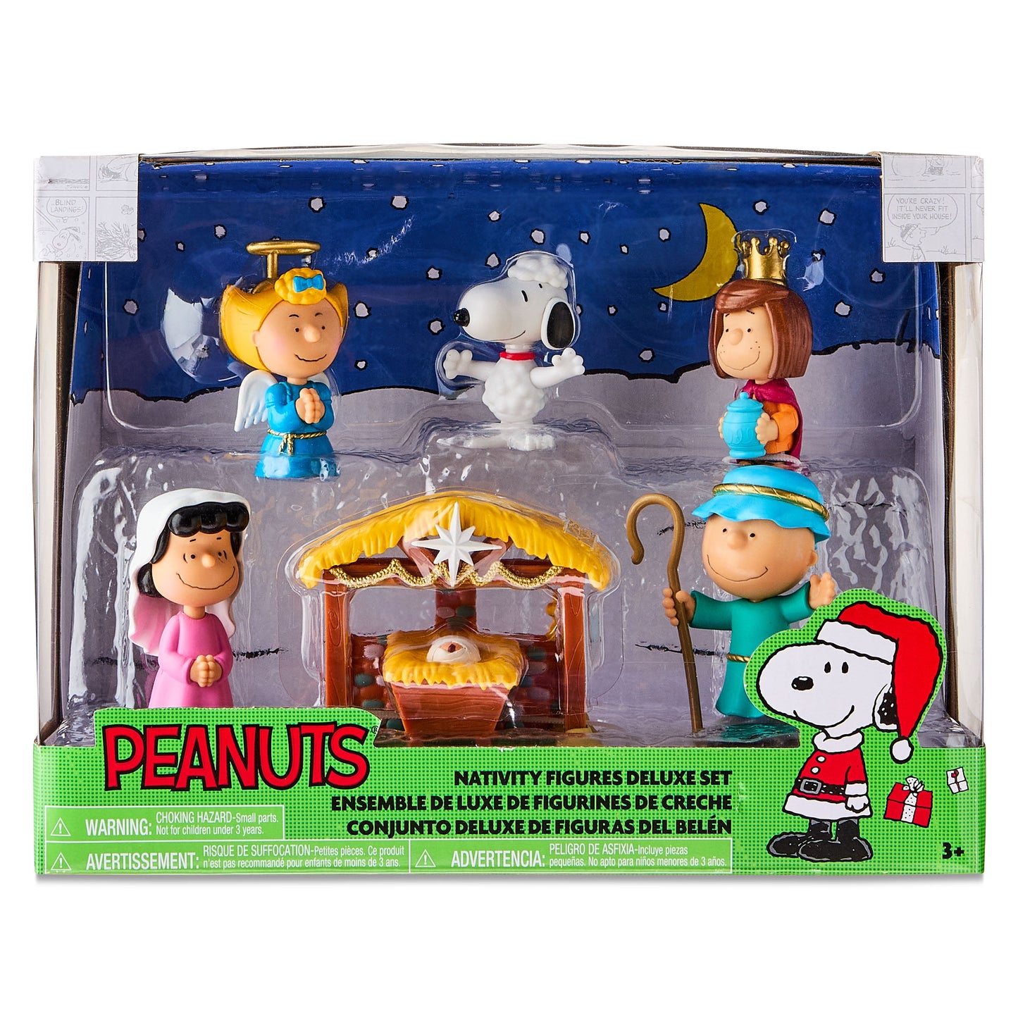 Peanuts Christmas Nativity Figure Set, Decorations and Toys, Kids Toys for Ages 3 up