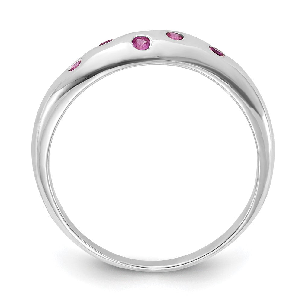 Sterling Silver Red CZ Ring