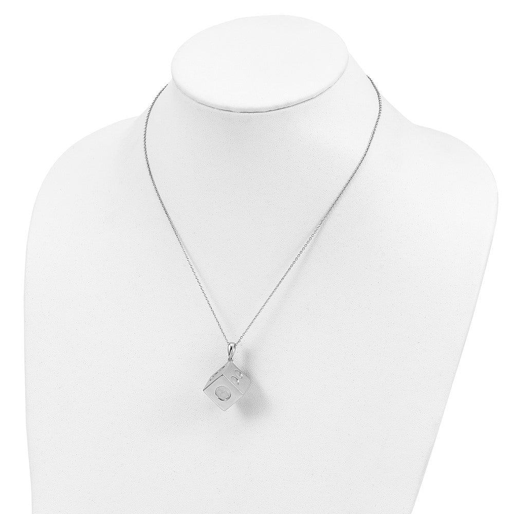 Sentimental Expressions Sterling Silver Rhodium-plated Lucky As Can Be 18in Necklace
