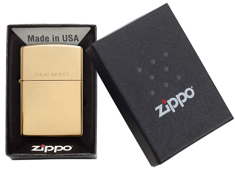 Zippo Brushed Solid Brass Pocket Lighter
