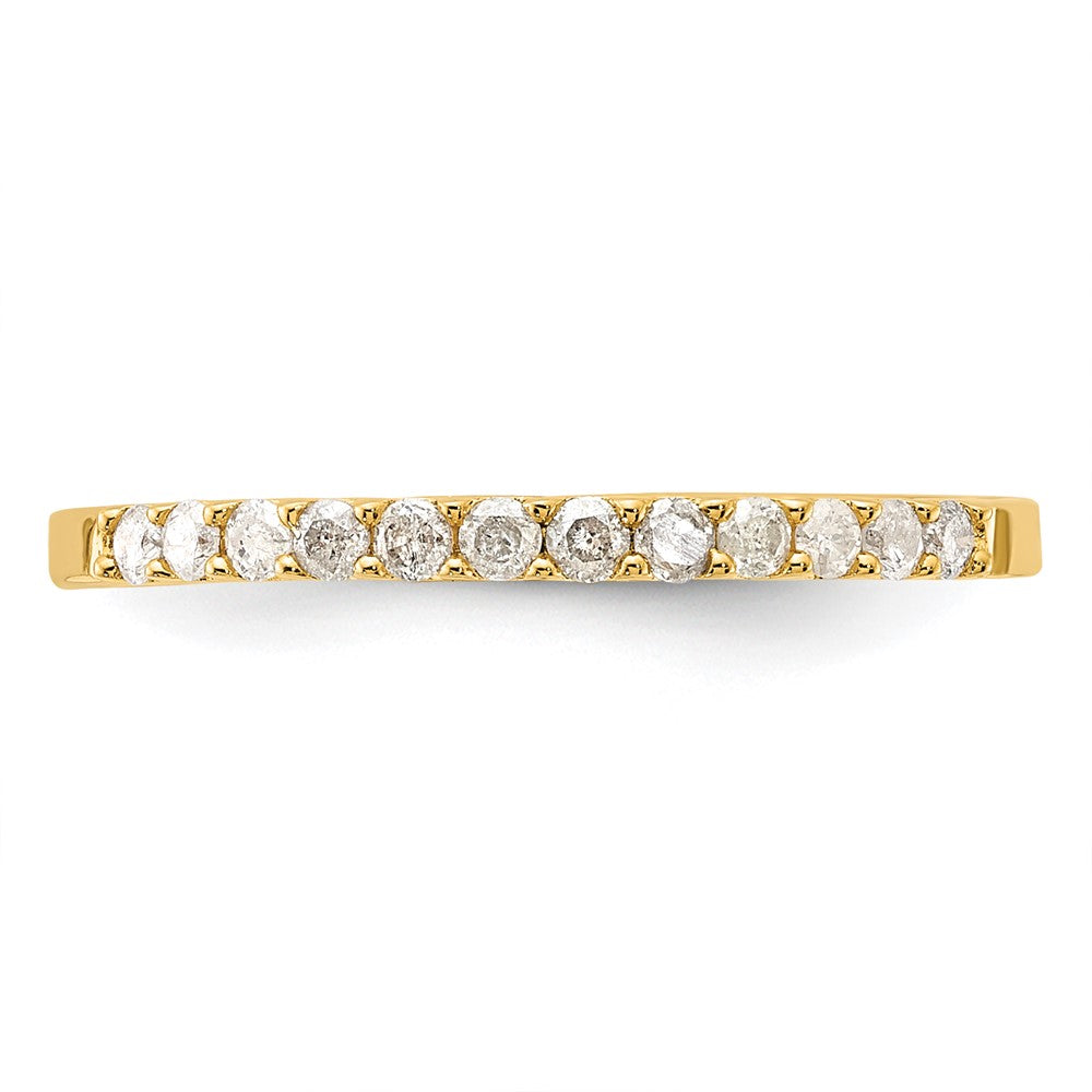 Sterling Silver Gold Tone Diamond Wedding Band