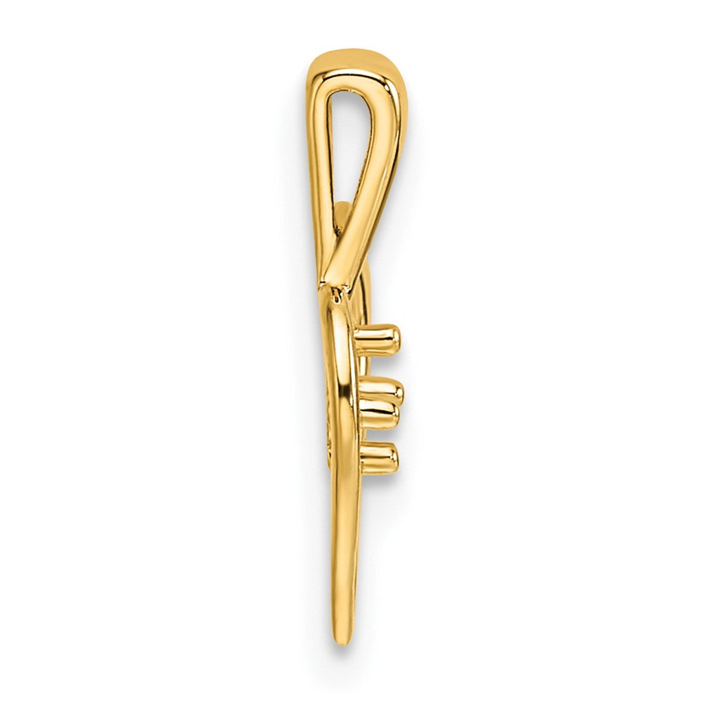 14k Holds 1-2.3mm Stone Heart Pendant Mounting