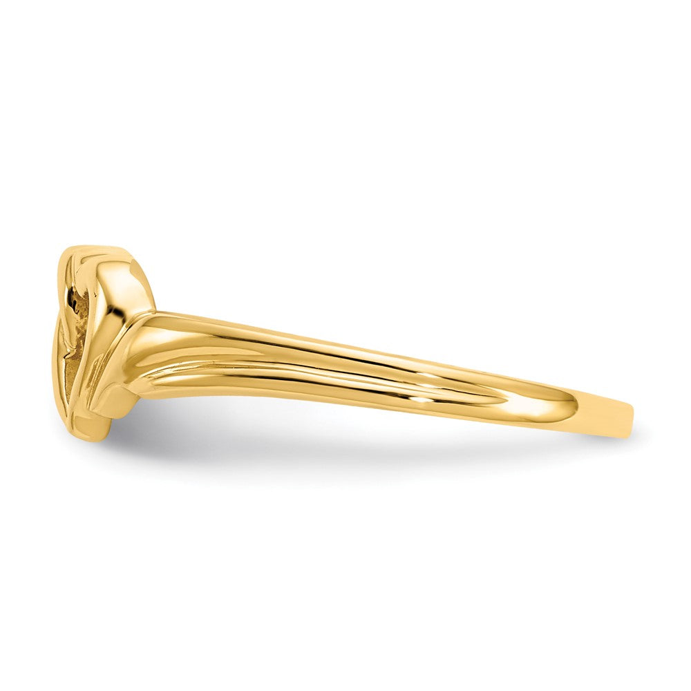 10K Heart Ring Yellow Gold