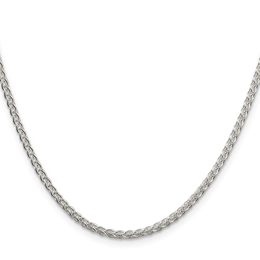Sterling Silver 2.5mm Round Spiga Chain 28 Inches