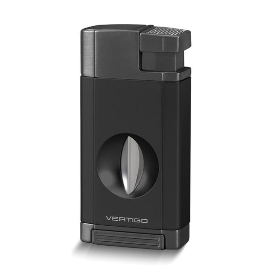 Vertigo Saber Black Double Torch Flame with Slide Out V Cutter