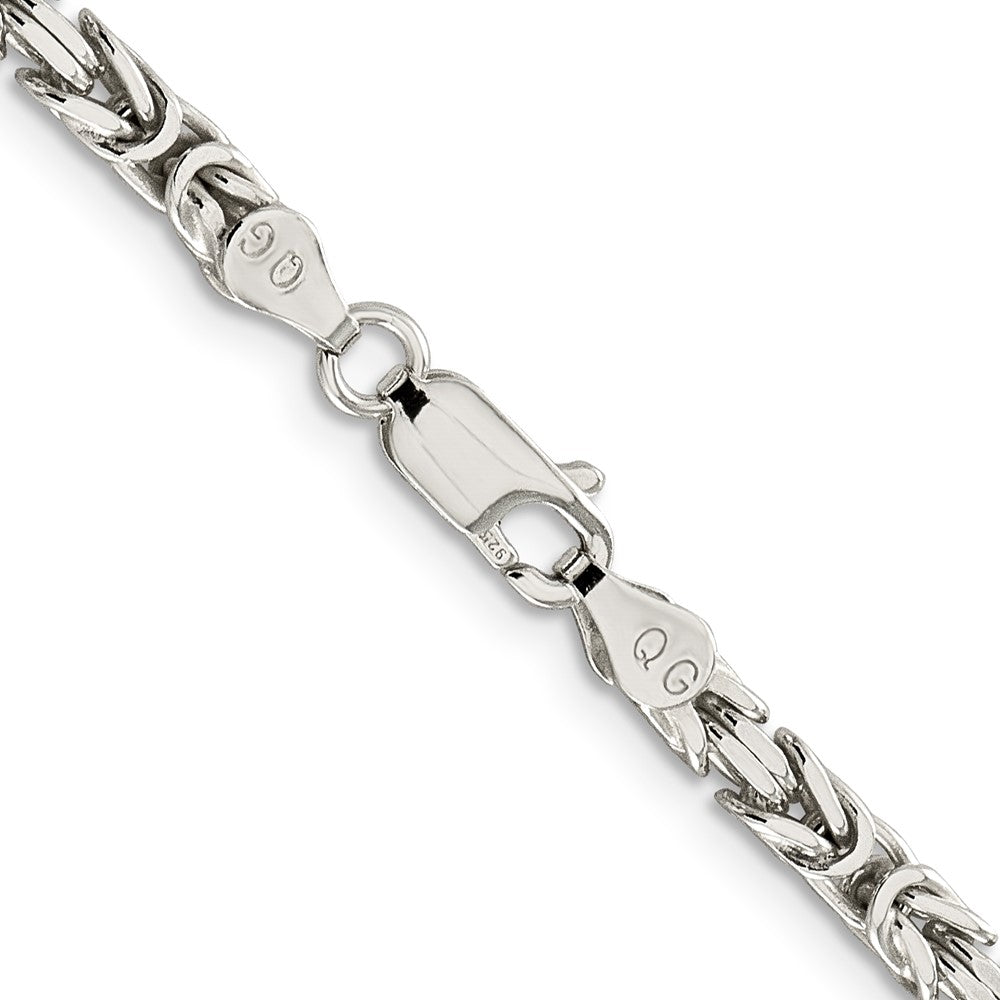 Sterling Silver 3.25mm Byzantine Chain 30 Inches