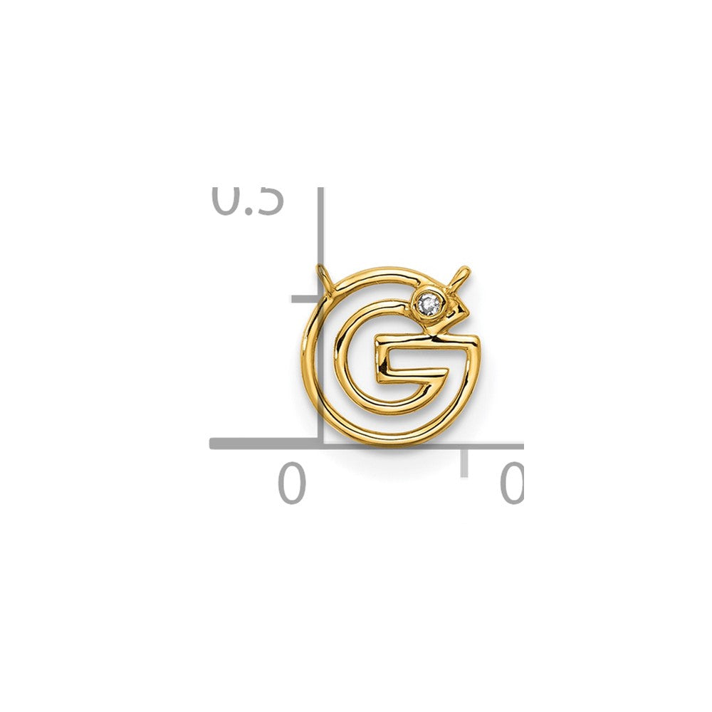 Stella & Dot 10ky Diamond Initial G Charm Element