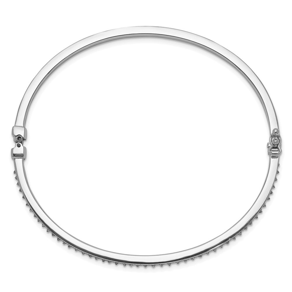 Diamond Fascination Diamond Mystique Sterling Silver Platinum-plated carart Diamond Bangle 7 inches