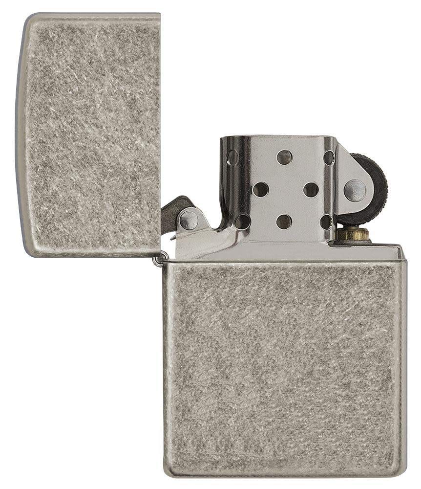 Zippo Armor Antique Silver Plate Pocket Lighter