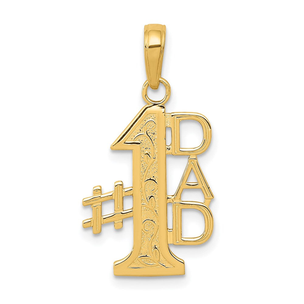 14k #1 DAD Charm Yellow Gold