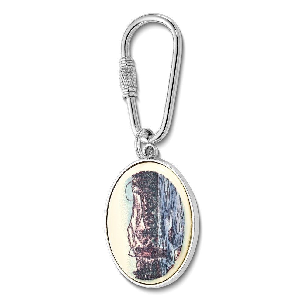 Barlow Designs Color Fisherman Oval Key Chain