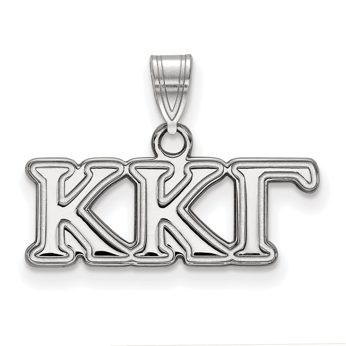 Sterling Silver Official Licensed Greek Sororities Kappa Kappa Gamma (???) Small Pendant