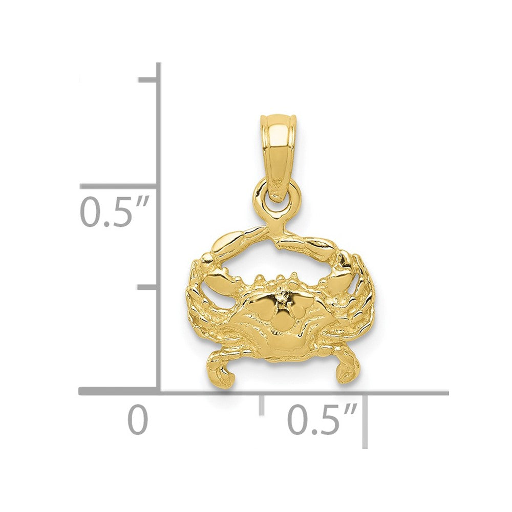 10k Gold Crab Pendant