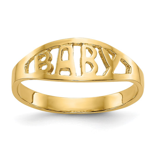 14k Polished Baby Ring Size 1.5