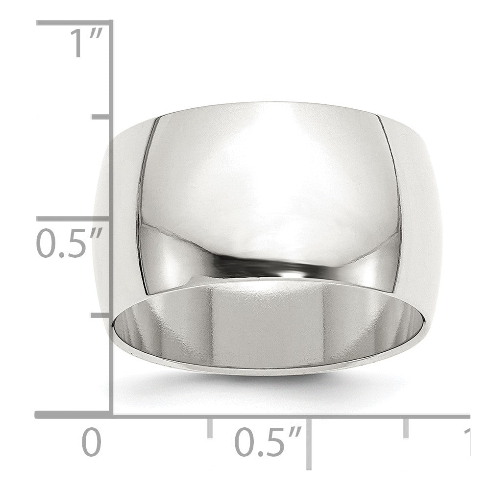 Sterling Silver 12mm Half Round Size 4.5 Band