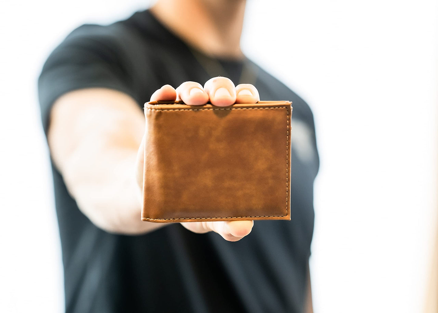 Cleveland NBA Cavaliers Laser Engraved Brown Billfold Wallet