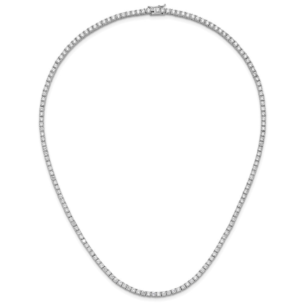 Cheryl M Sterling Silver Rhodium-plated Brilliant-cut CZ 18 Inch Necklace 18 Inches