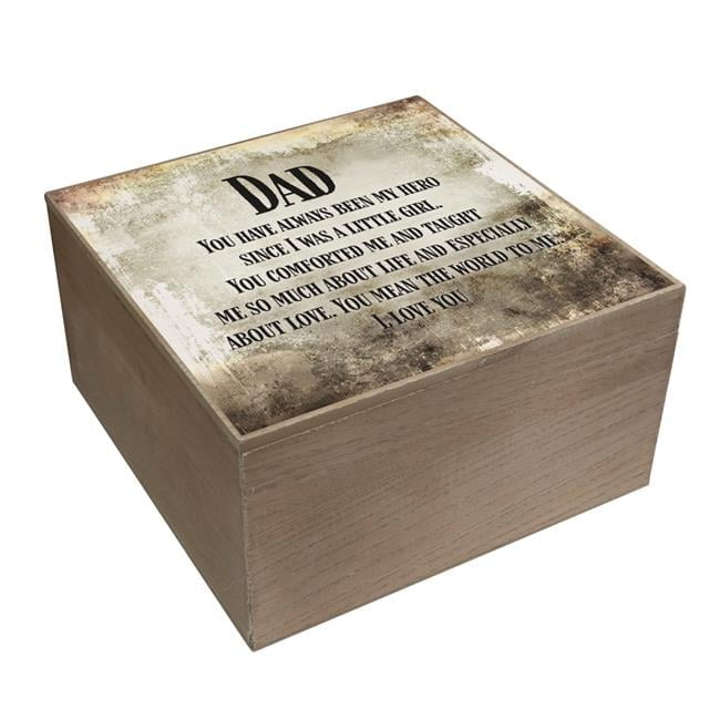 Cottage Garden EWOODBOX-06 Dad, You Have Always Been My Hero Keepsake Box