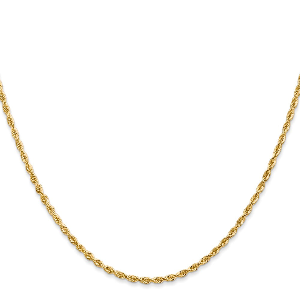 14k 2.00mm Diamond-Cut Lightweight Rope Chain