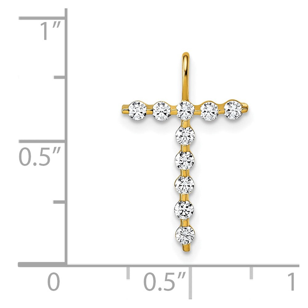 True Origin 14k 1/3 carat Lab Grown Diamond VS DEF Alphabet T Pendant