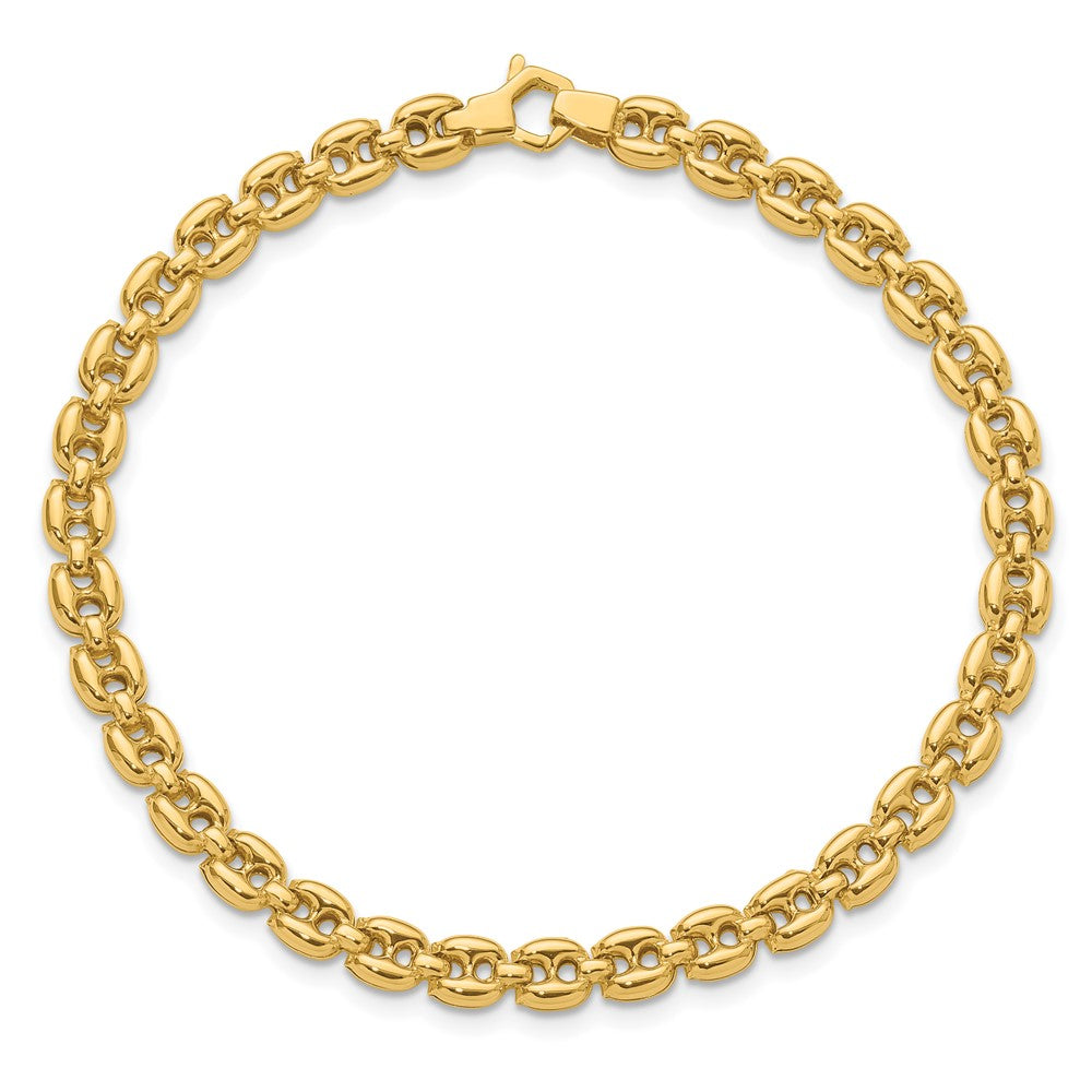 14K Polished Fancy Link Bracelet 7.5  inches