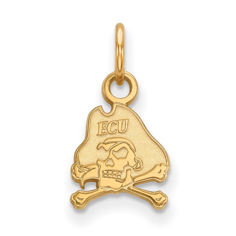 14k Gold LogoArt East Carolina University Pirate Extra Small Pendant Q4Y001ECU