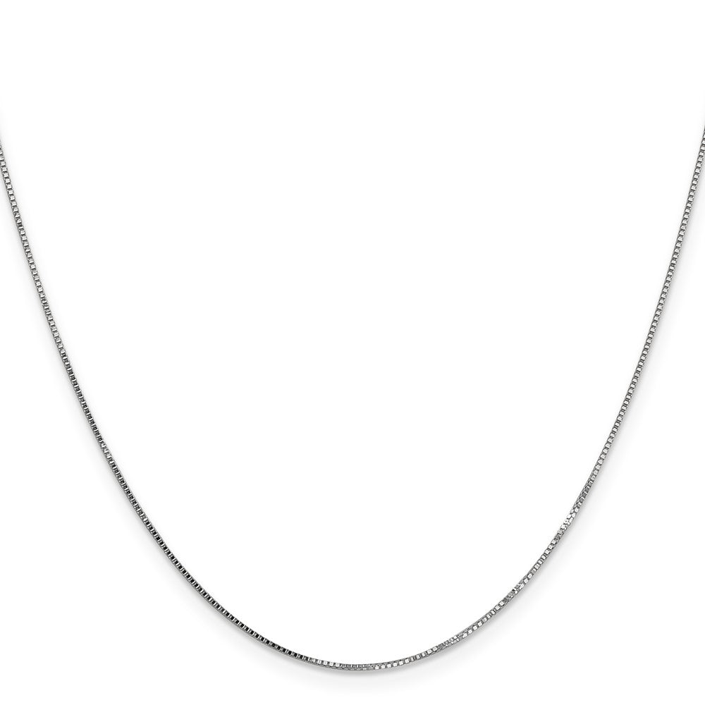 10k White Gold .7mm Box Chain
