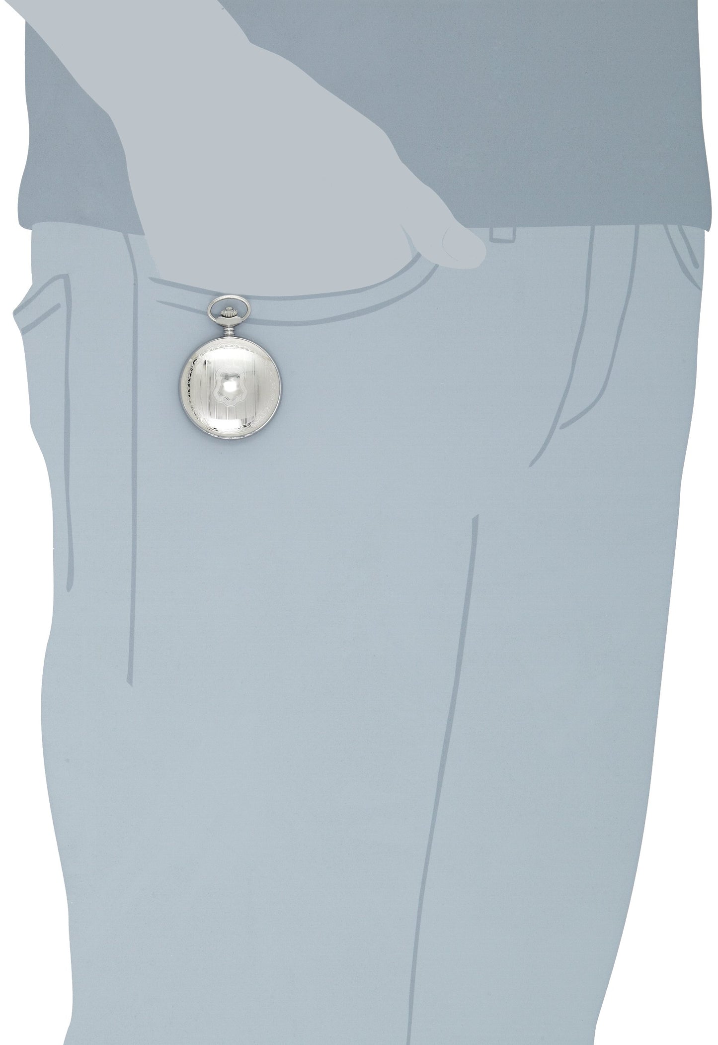 Charles-Hubert Paris Men's 3919 Classic Collection Pocket Watch