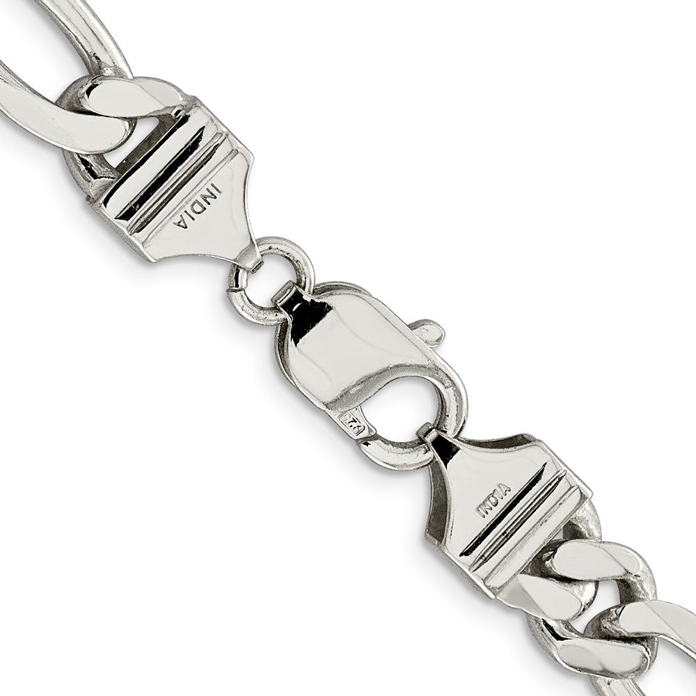 Sterling Silver 9mm Figaro Chain 20 Inches