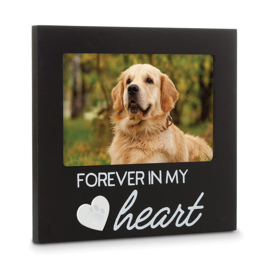 Black Wooden FOREVER IN MY HEART Pet Memorial Remembrance 4x6 Photo Frame Q-GM20984