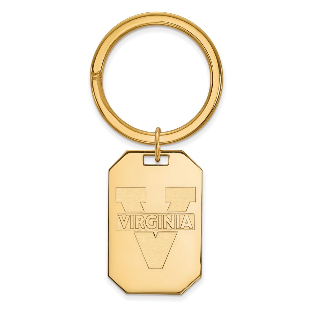 14k Gold Plated Silver U of Virginia Key Chain