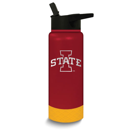 Collegiate Iowa State Stainless Steel Silicone Grip 24 oz. Water Bottle
