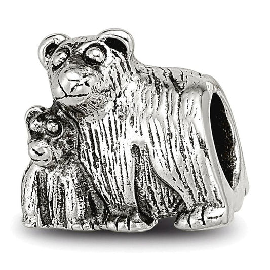Sterling Silver Reflections Mama & Baby Bear Bead