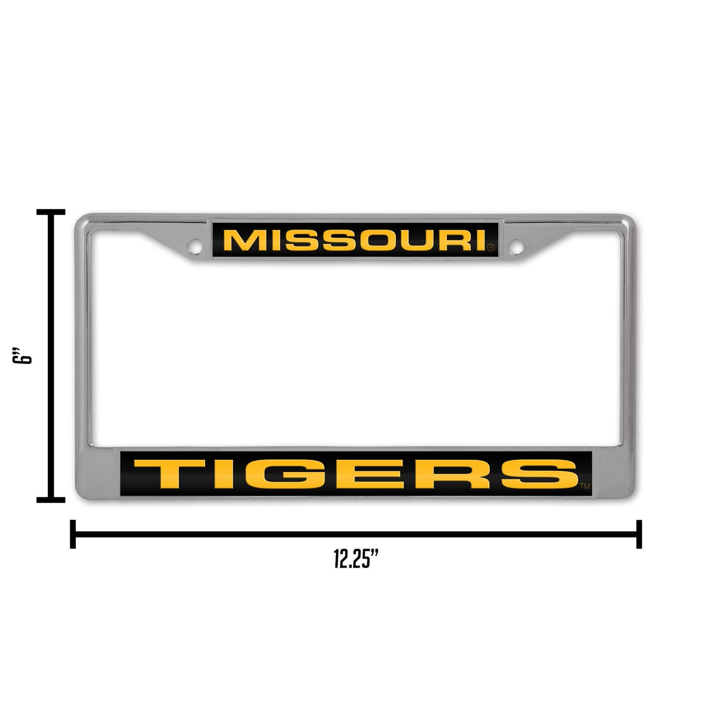 Missouri Tigers Laser Chrome License Plate Frame