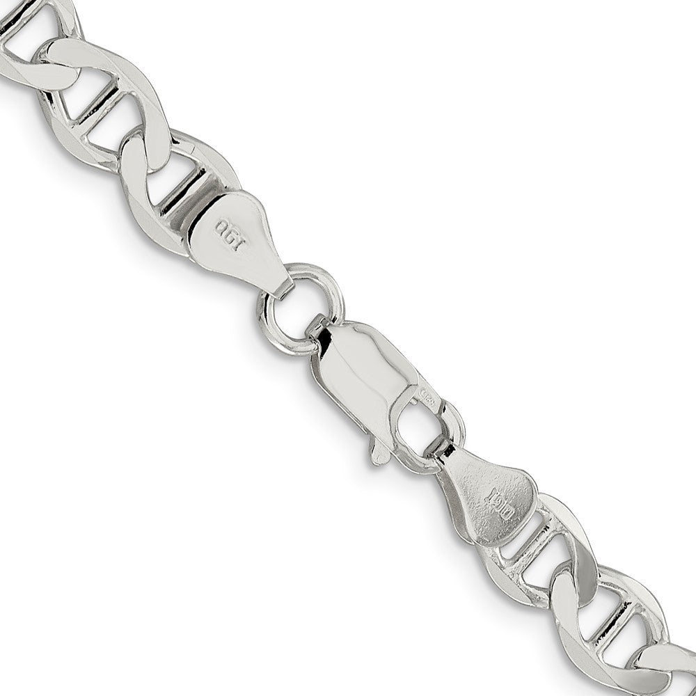 Sterling Silver 7.1mm Flat Anchor Chain 26 Inches