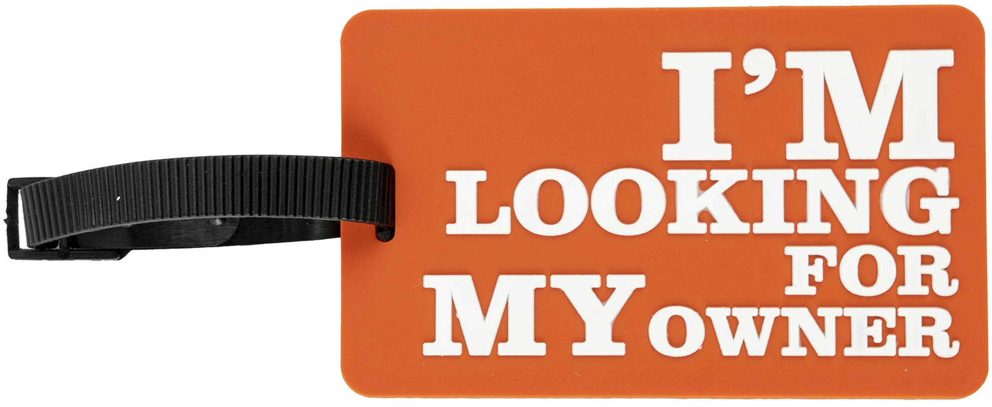 4-Piece I'M LOOKING FOR MY OWNER Silicone Luggage Tag Set Q-GM22558