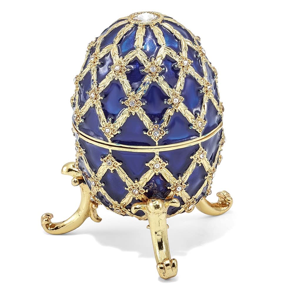 Pewter Grand Royal Blue Musical Egg