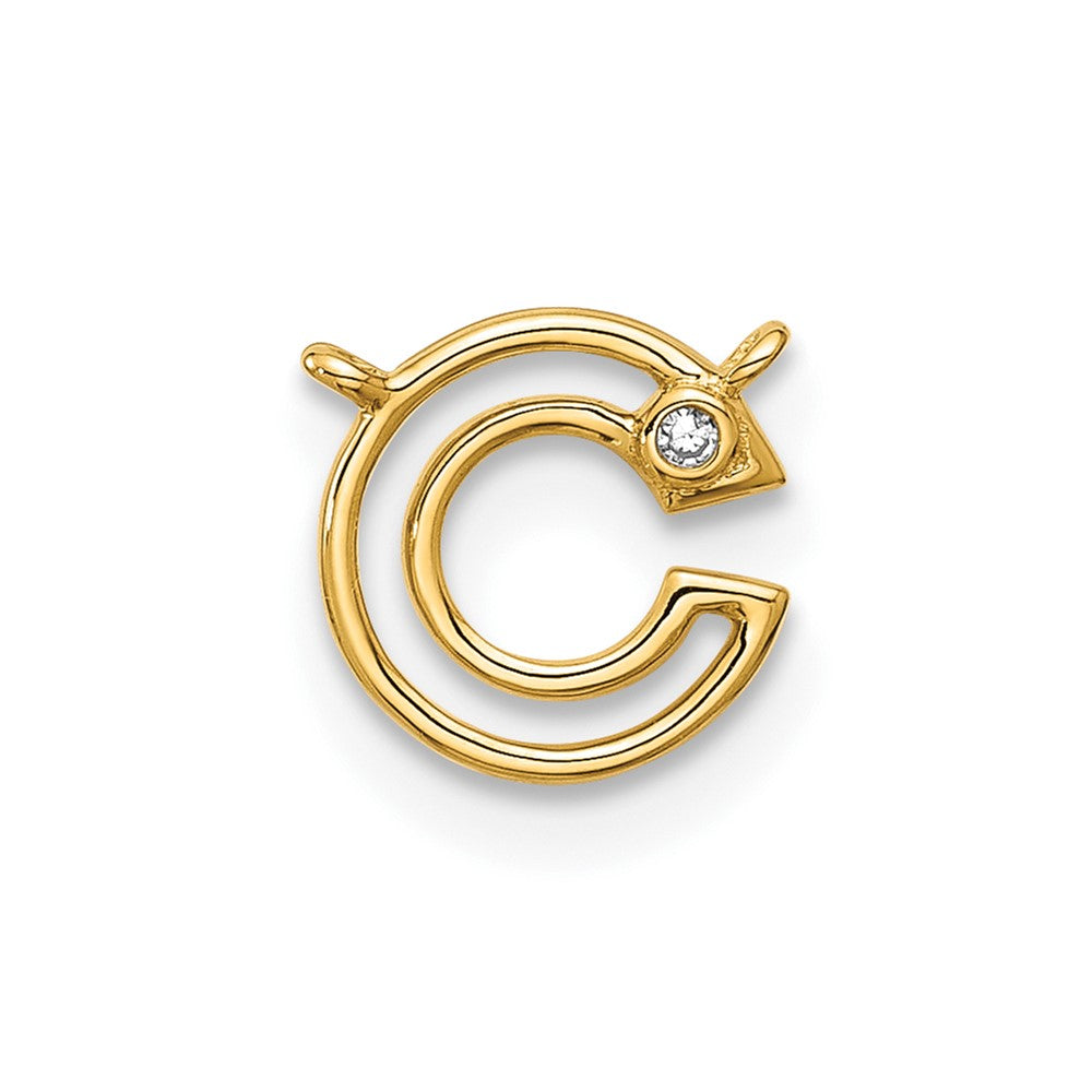 Stella & Dot 10ky Diamond Initial C Charm Element