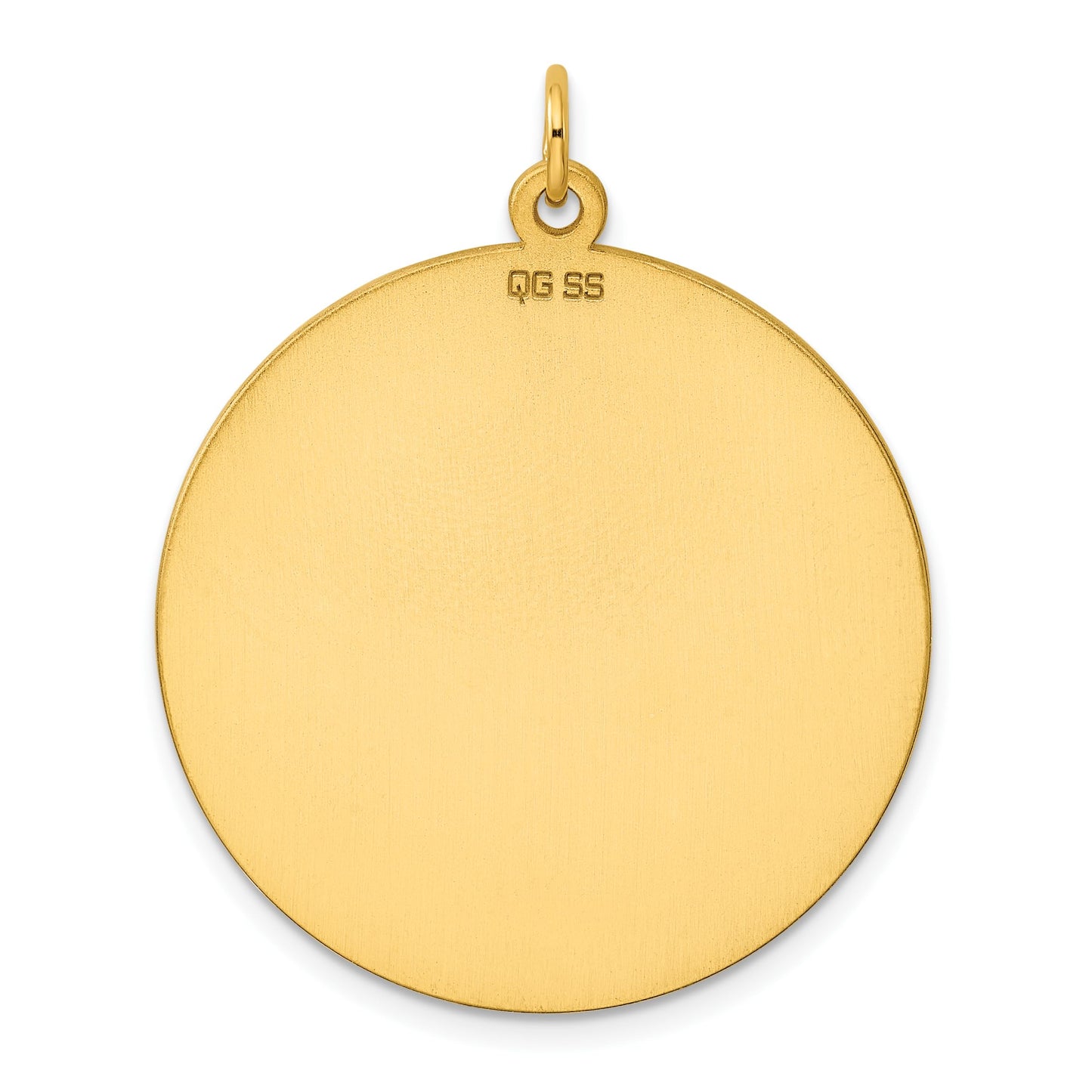 Sterling Silver GP Engraveable Round Polished Disc Charm