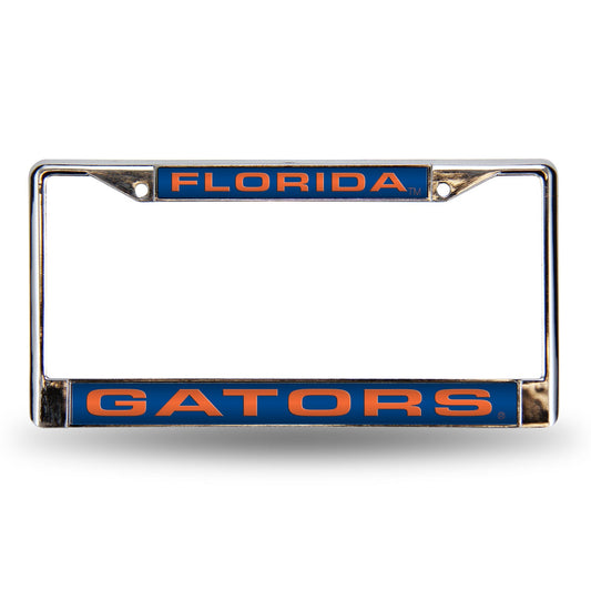 Florida-Gator's Chrome Metal Laser Cut License Plate Frame
