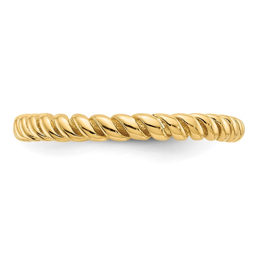 14k Polished Twisted Band Size 6.5