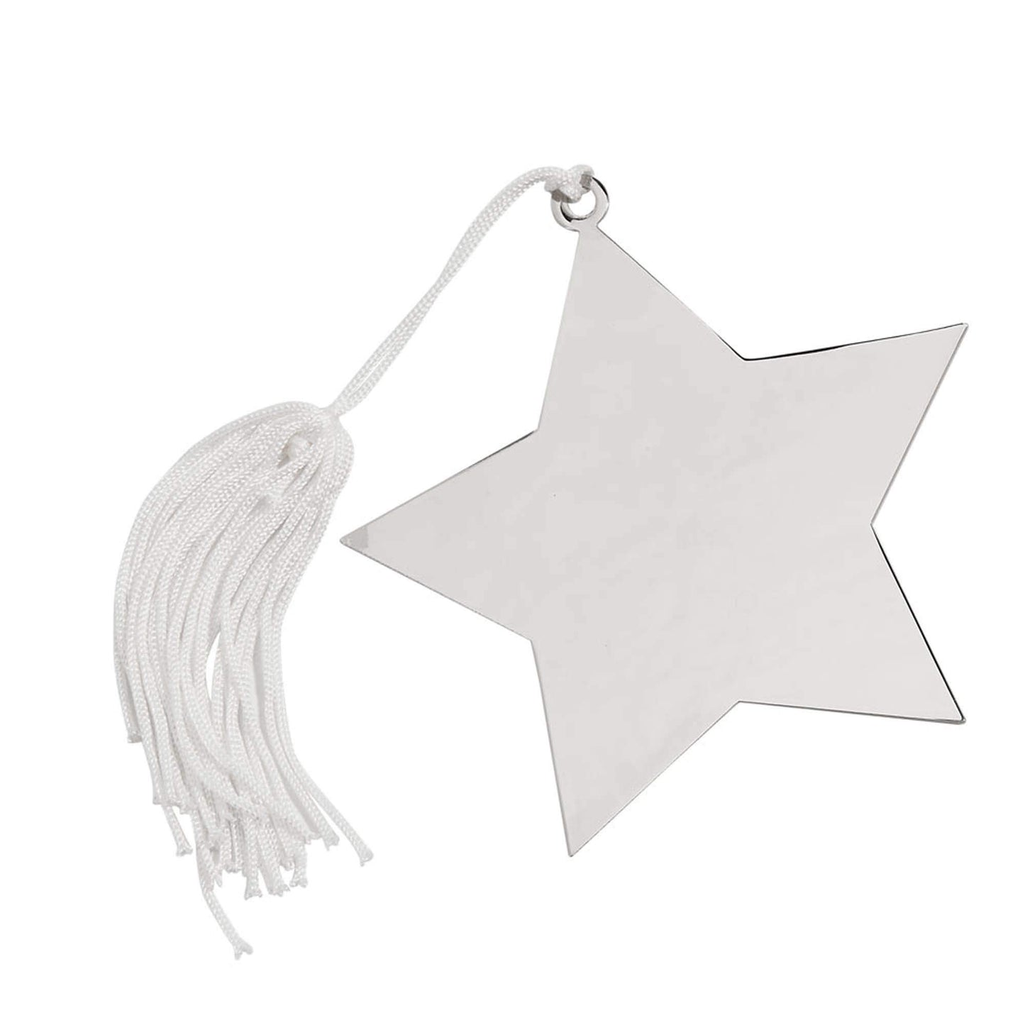 Creative Gifts 019498 Star Ornament with White Tassel, 4-inch Square