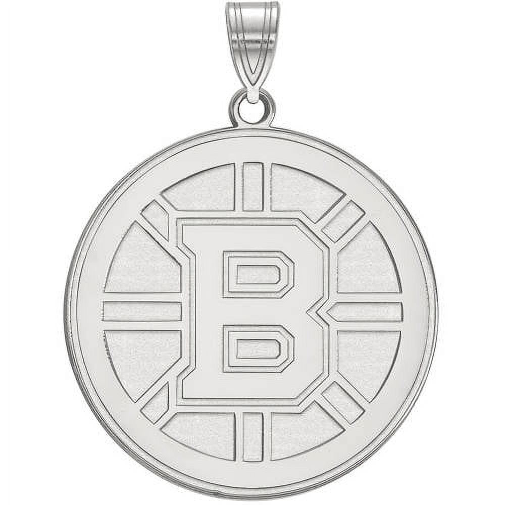 LogoArt NHL Boston Bruins Sterling Silver Extra Large Pendant