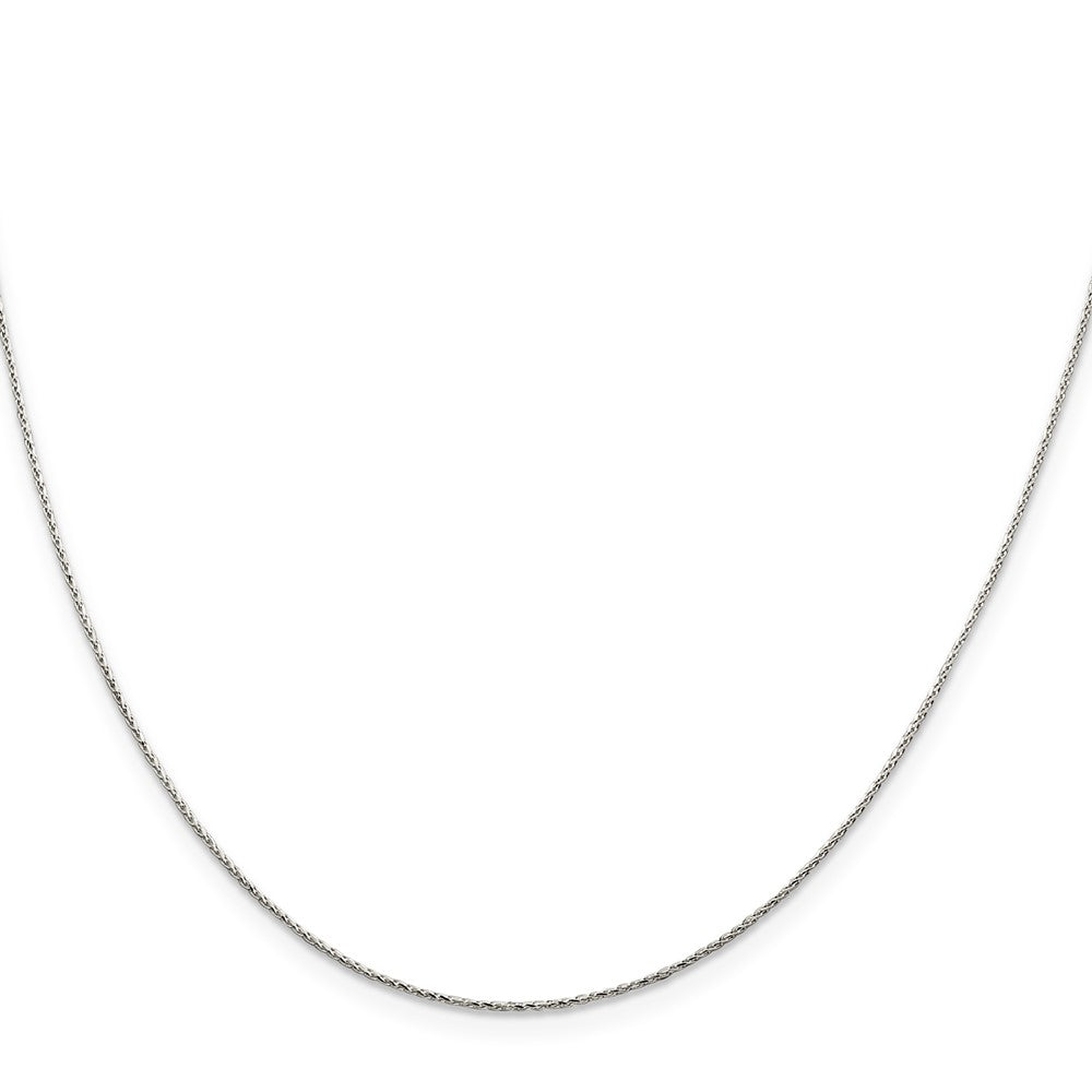 Sterling Silver .85mm Diamond-cut Round Spiga Chain 26 Inches