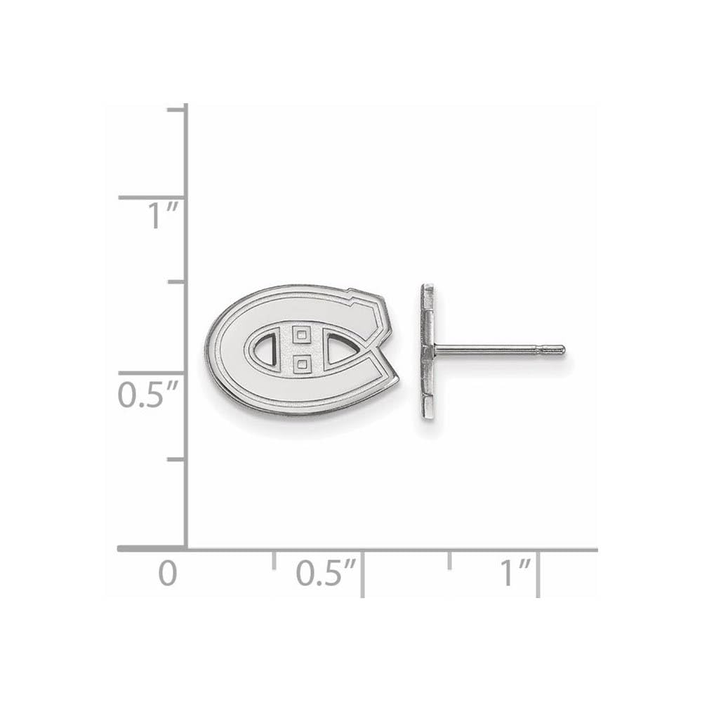 Sterling Silver NHL Montreal Canadiens XS Post Earrings